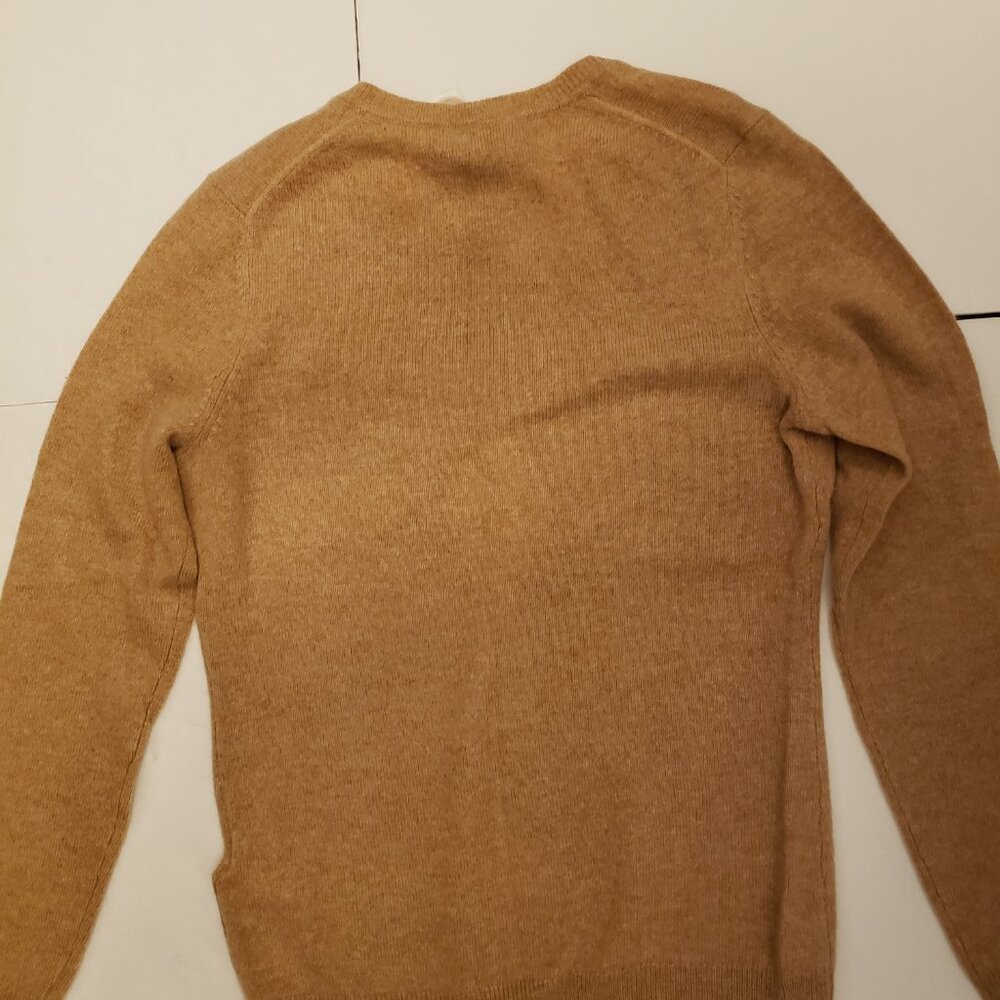 Lord & Taylor Cashmere Argyle V-Neck Long Sleeve Pullover Sweater - Picture 9 of 11